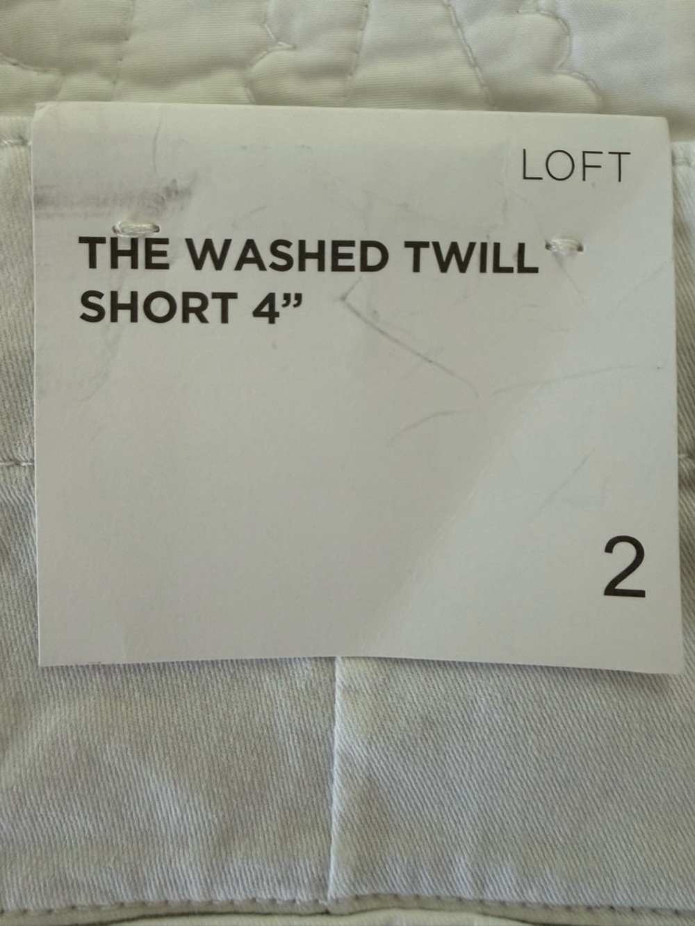 LOFT White Twill Shorts Size 2 NWT 4” Inseam Summer Classic Clean Look 🤍 - Picture 12 of 13